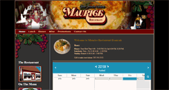 Desktop Screenshot of mauricerestaurant.com