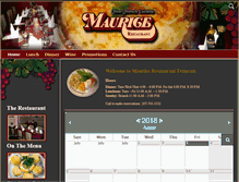 Tablet Screenshot of mauricerestaurant.com